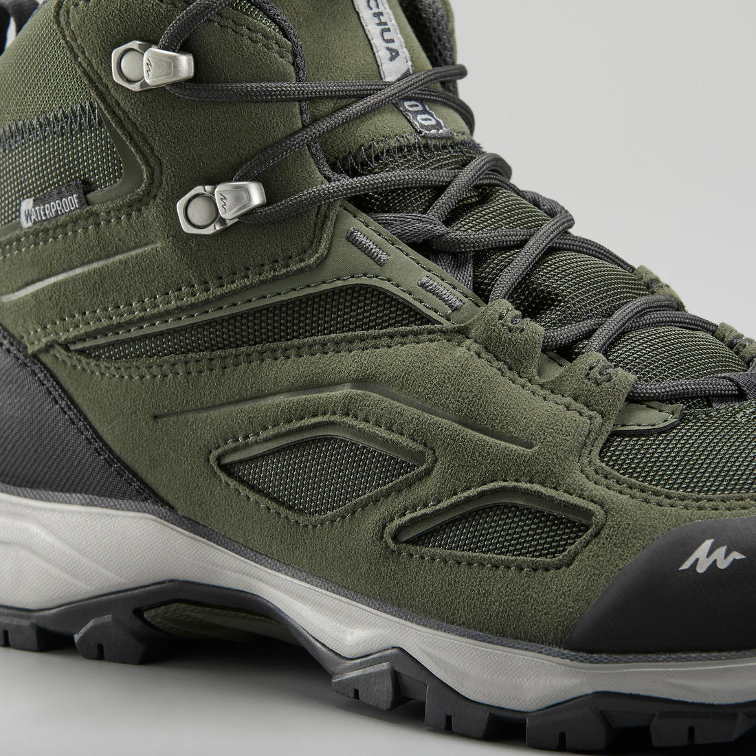 Chaussures imperméables de randonnée montagne - mh100 mid noir homme