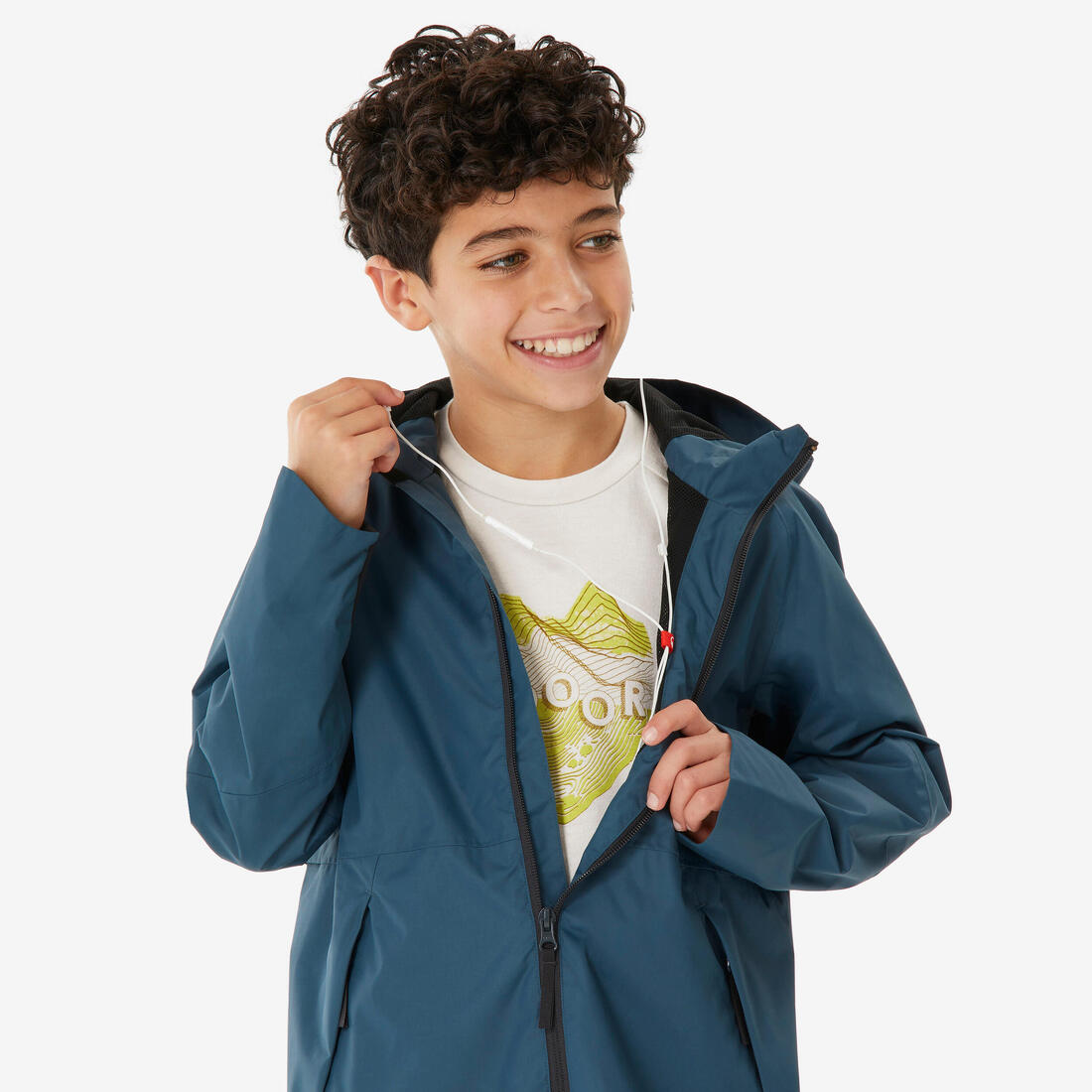 Veste de randonnée imperméable 7-15 ans enfant, MH500 twin