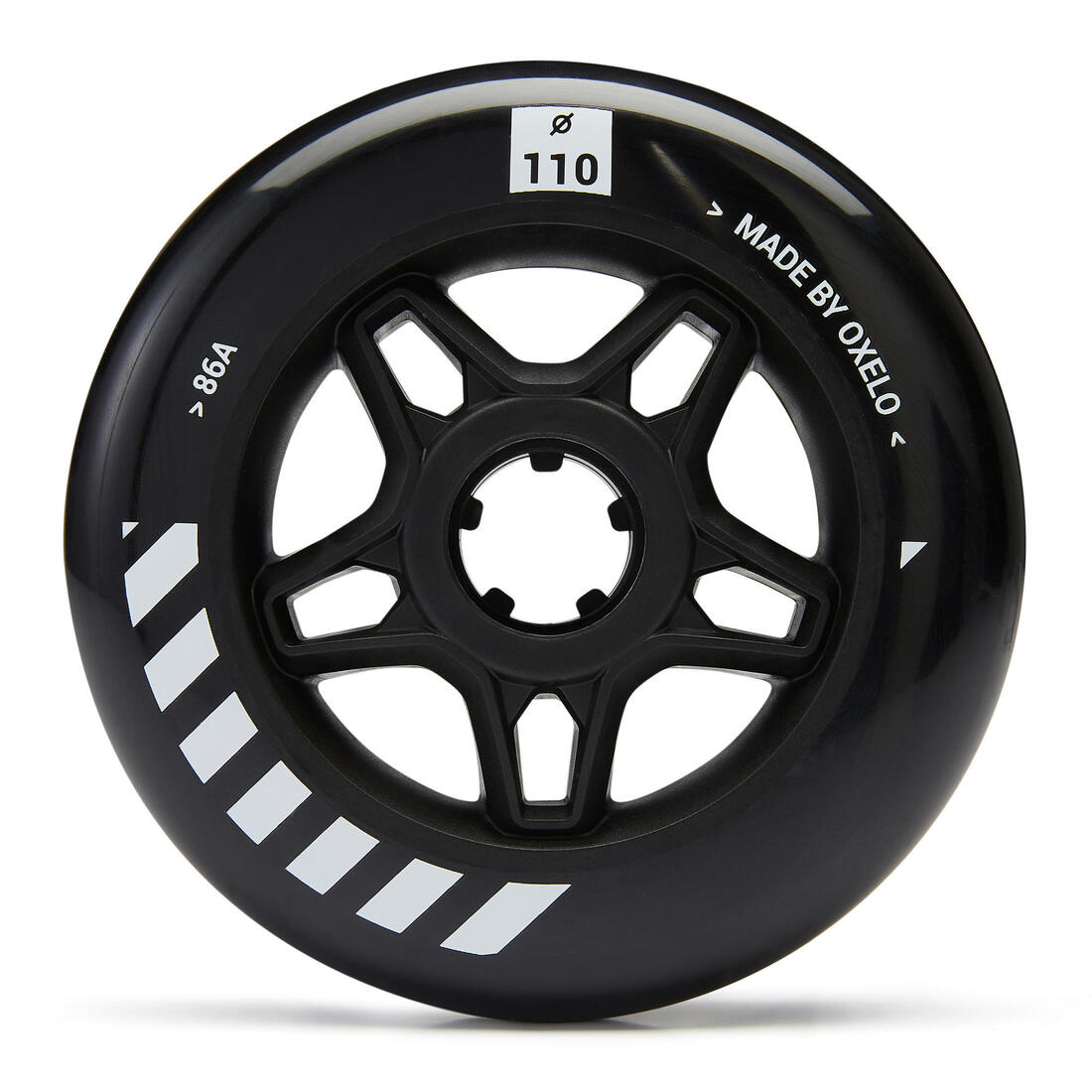 3 roues de roller en ligne OXELO 110mm / 86A noires