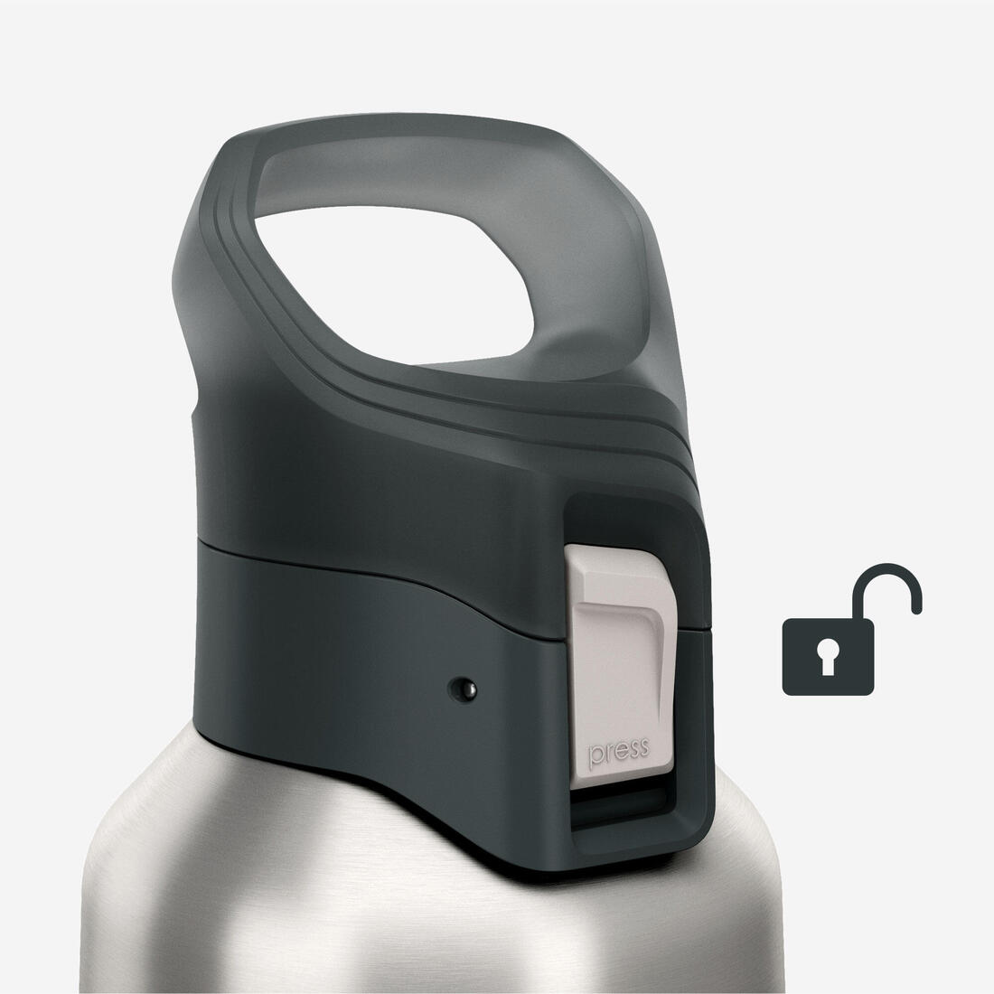 Gourde 900 isotherme inox 0,8L bouchon à ouverture rapide pour la randonnée