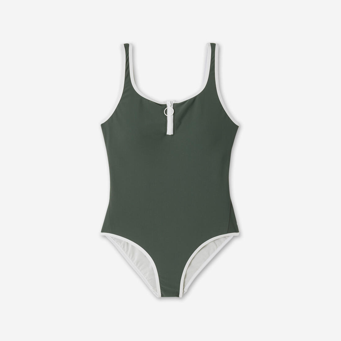 Maillot de bain 1 pièce natation loisirs femme, Heva Joy zip