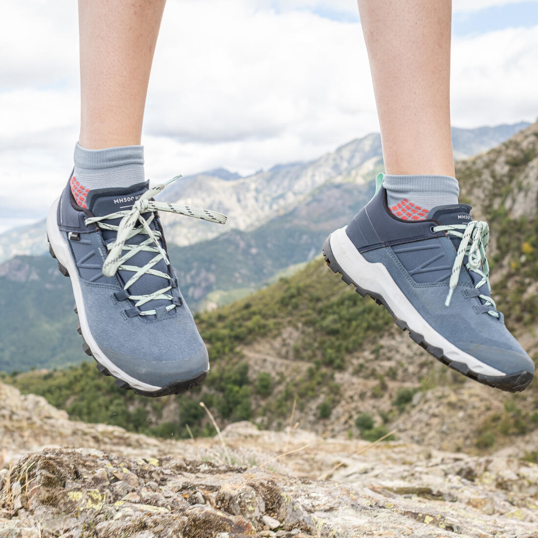 Chaussettes randonnée - Hike 500 Mid noire x2 paires