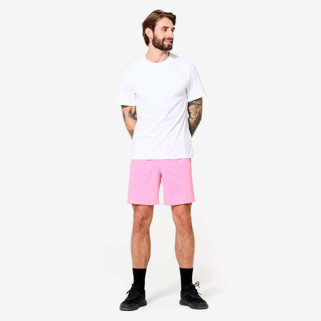 Short de fitness respirant poches zippées homme