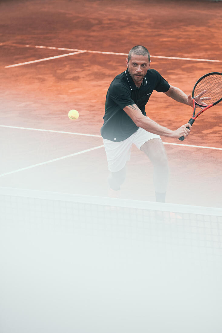 Polo tennis manches courtes Homme - Artengo DRY Marine