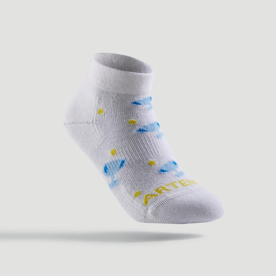 CHAUSSETTES DE SPORT ENFANT MI-HAUTES RS 160 BLANC MARINE LOT DE 3