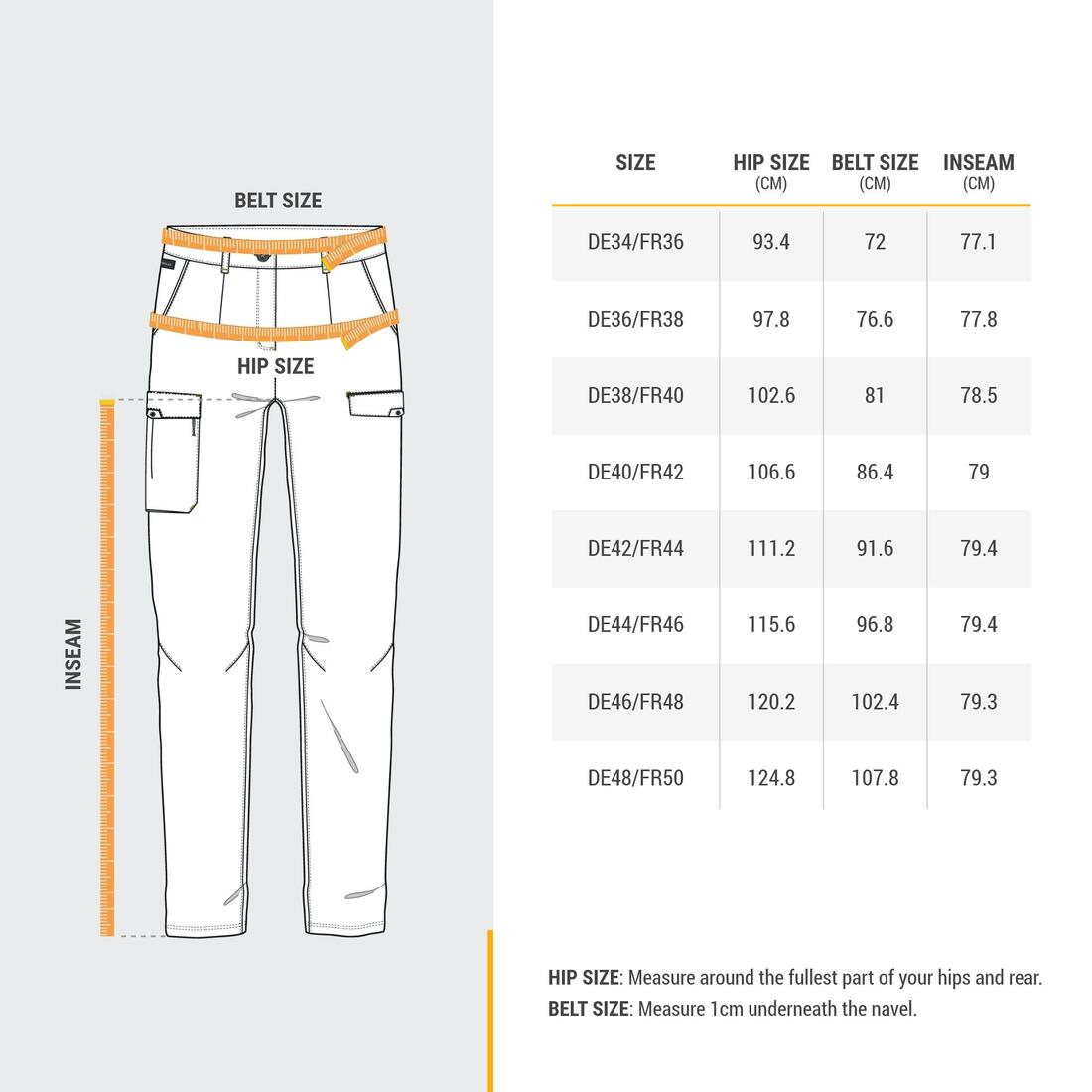 PANTALON CARGO EN COTON DE TREKKING & VOYAGE - TRAVEL 100 - GRIS- FEMME