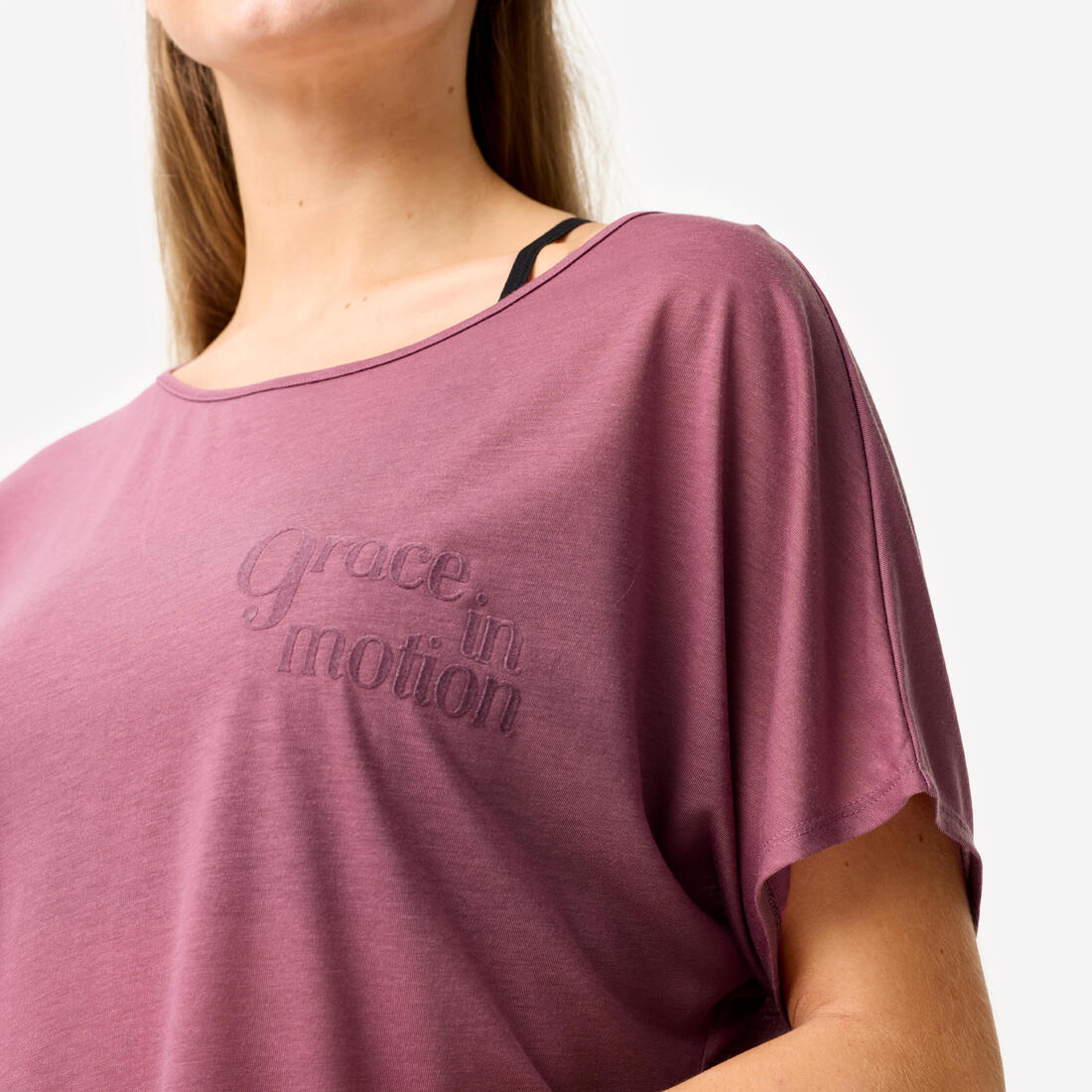 T-shirt danse moderne, manches courtes fluides femme