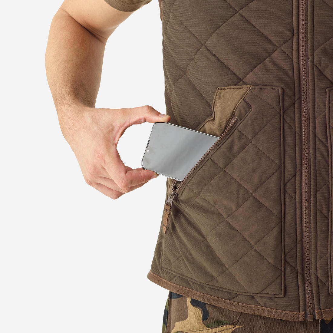Gilet chasse matelassé silencieux 500.