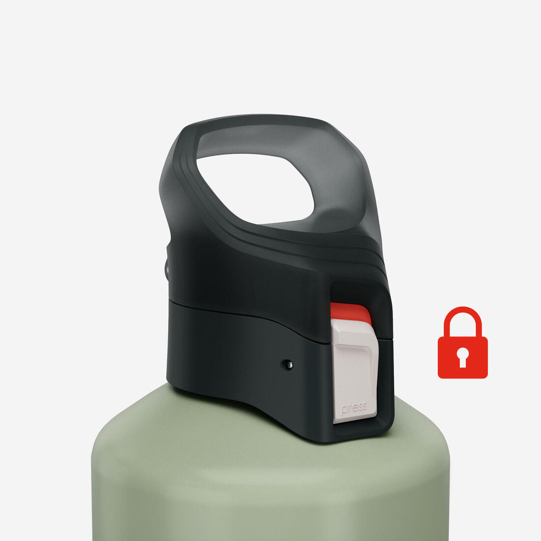 Gourde alu 1,5l avec bouchon à ouverture rapide pour la randonnée