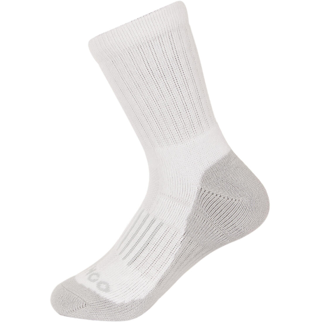 CHAUSSETTES DE SPORT ENFANT HAUTES RS 500 NOIR BLANC GRIS LOT DE 3