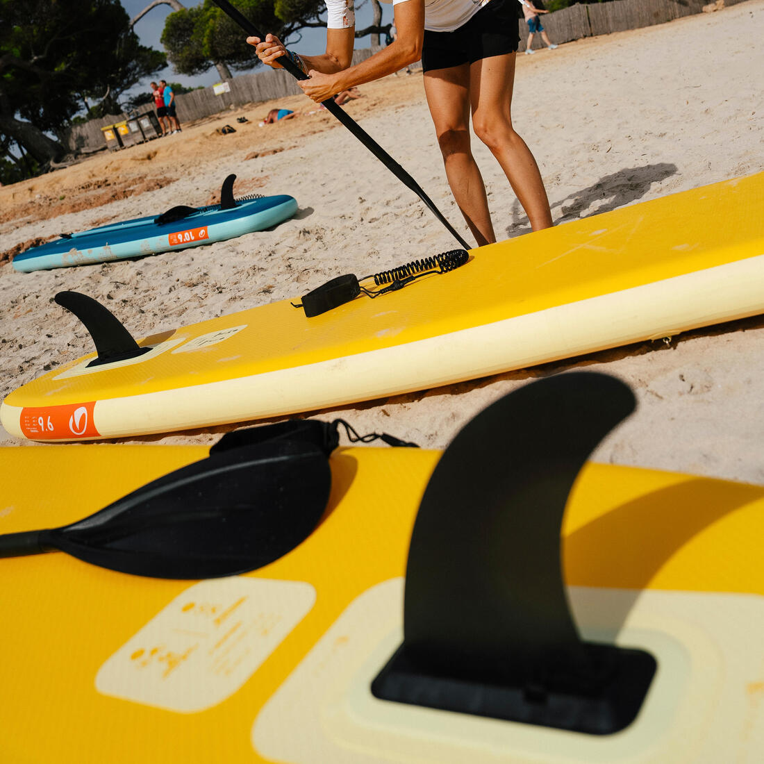 Aileron standard rail glissière stand up paddle gonflable noir