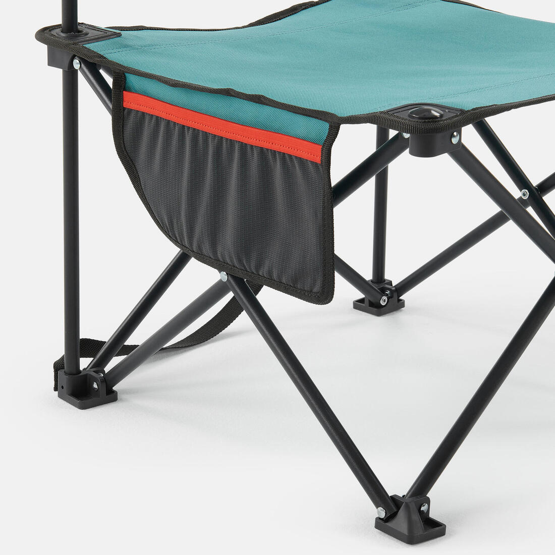 Chaise basse compacte de camping 100 bleue