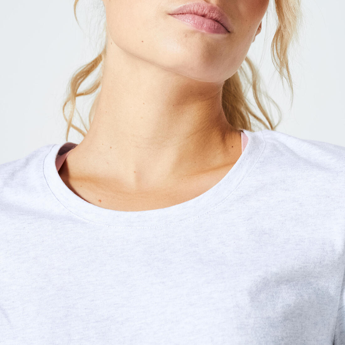 Tee-shirt en coton col rond femme