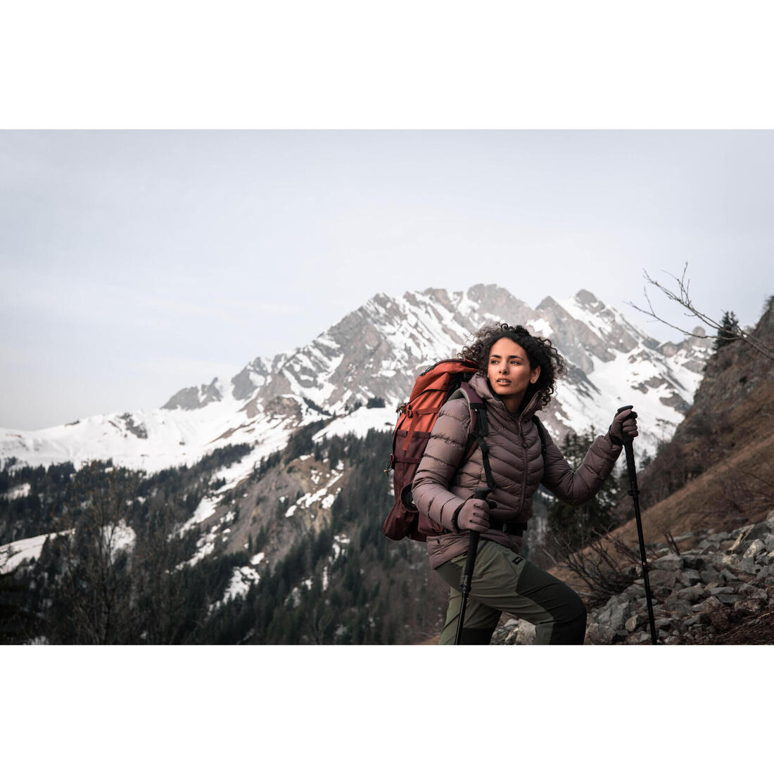 Sac à dos de trekking femme 50 l - mt 100 easyfit