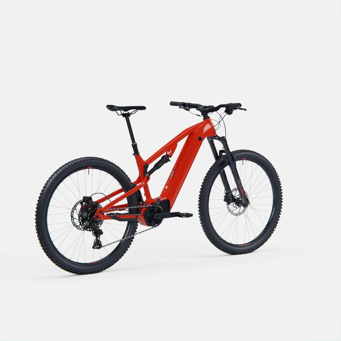 Vélo VTT électrique tout suspendu 29" - E-EXPL 520 S Rouge vif