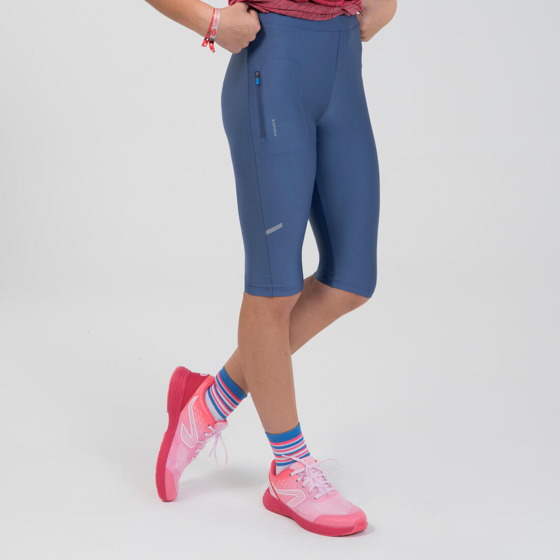 Corsaire running Enfant -Kiprun DRY denim