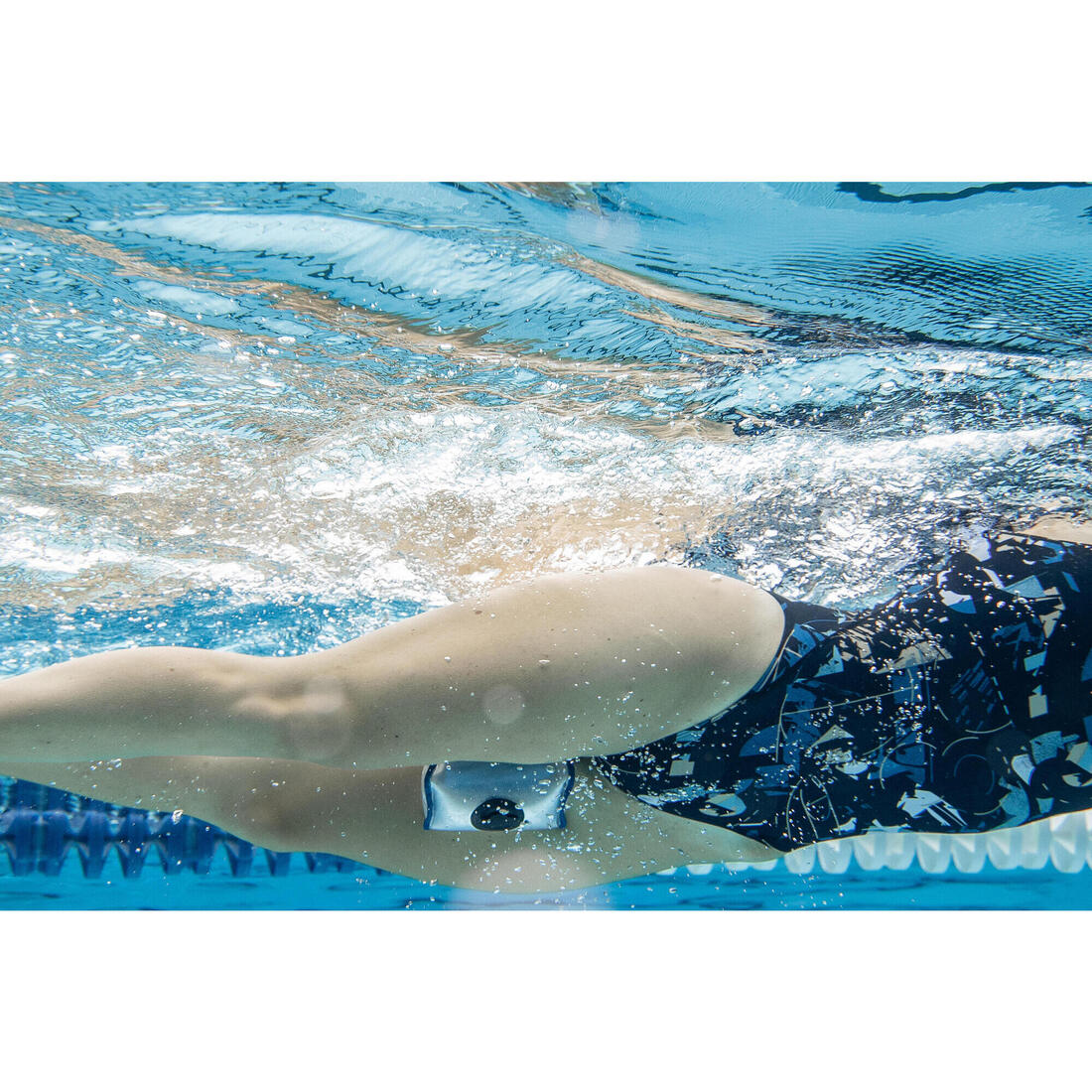 Pull buoy natation compact gonflable 500 bleu