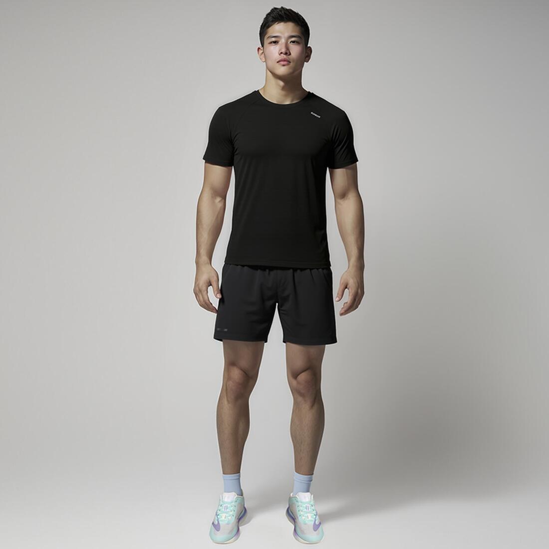 Lot de 2 paires de chaussettes de running run500 fines mid