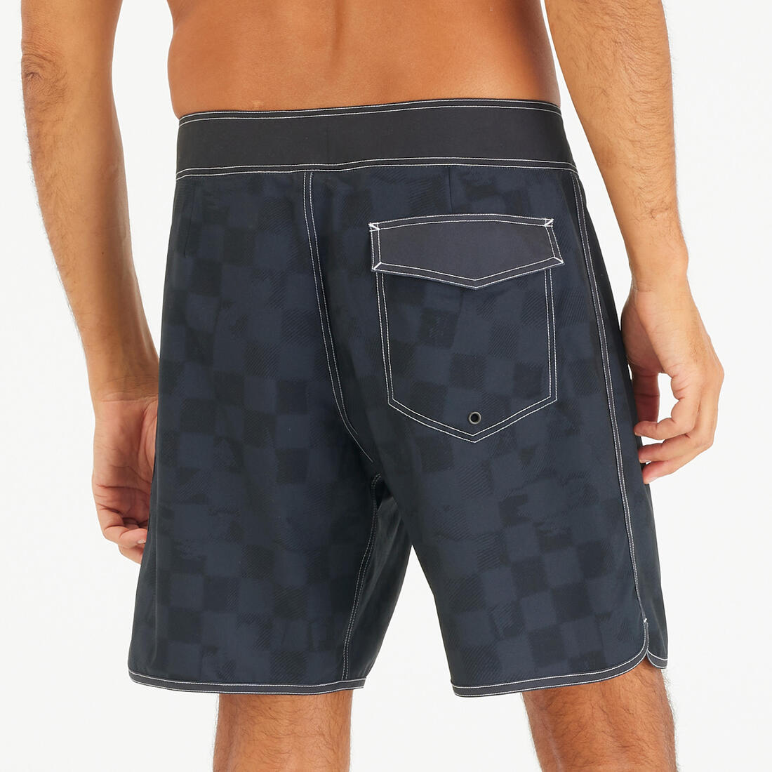 Boardshort surf short de bain surf mi-long 18" homme, 500 Marin