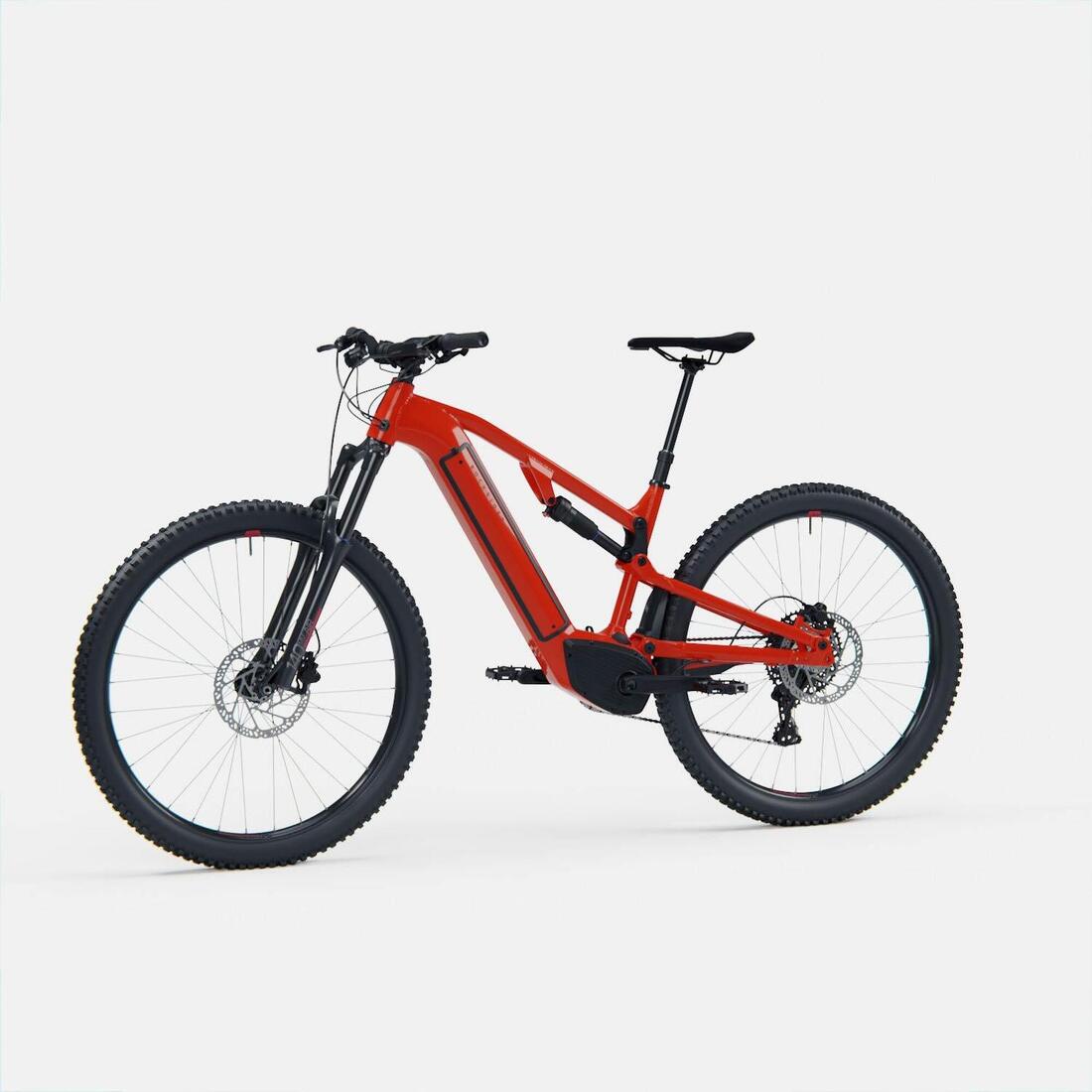Vélo VTT électrique tout suspendu 29" - E-EXPL 520 S Rouge vif