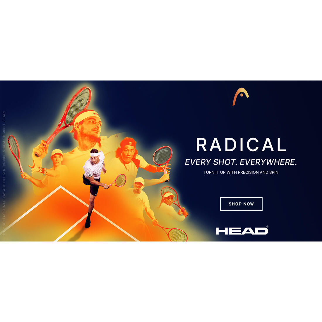 Raquette de tennis adulte, Head radical élite orange