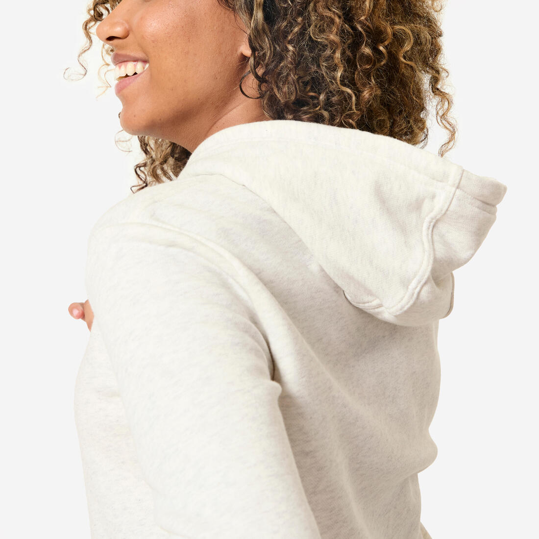 Sweat à capuche en coton fitness femme