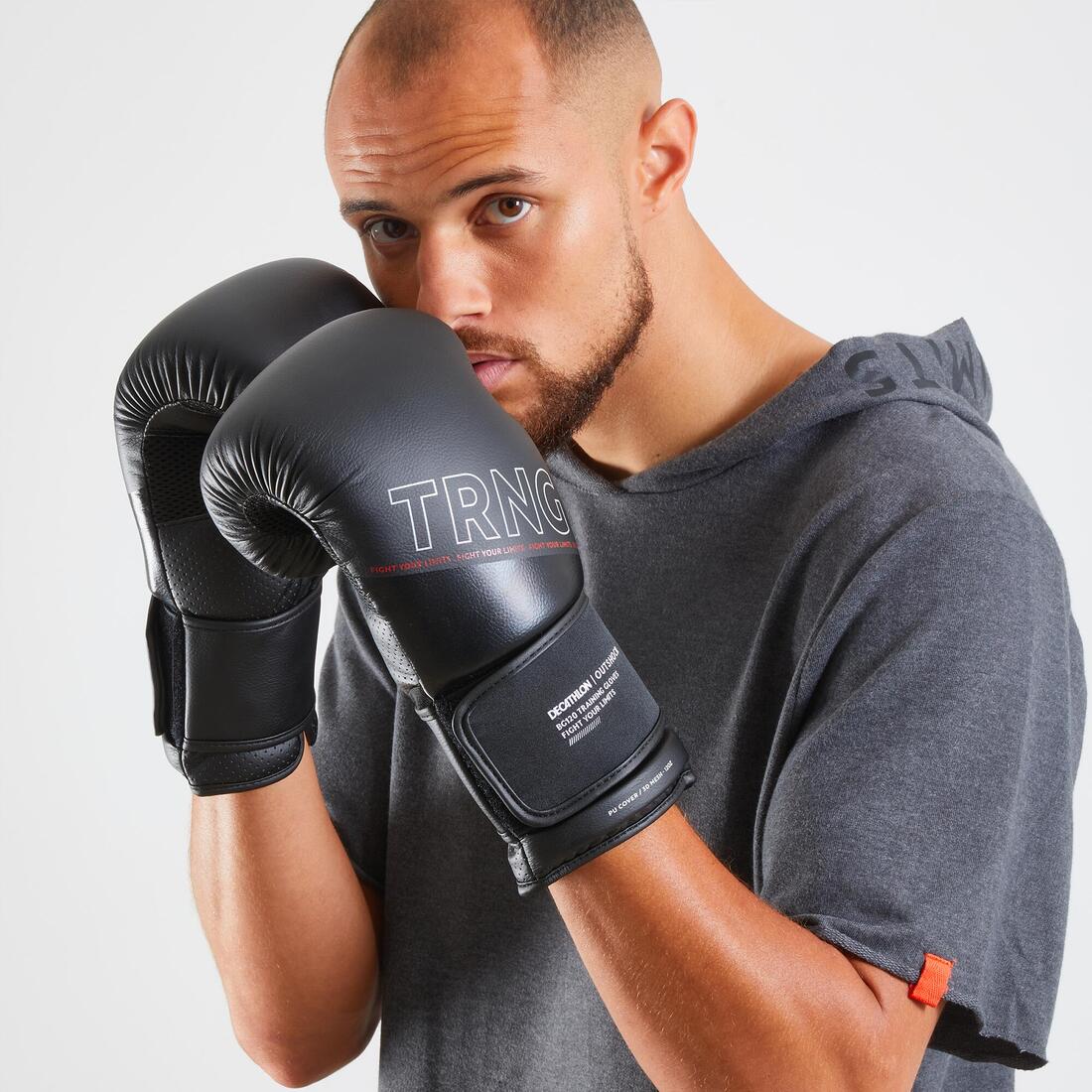 GANTS DE BOXE 120 NOIRS, GANTS D'ENTRAINEMENT