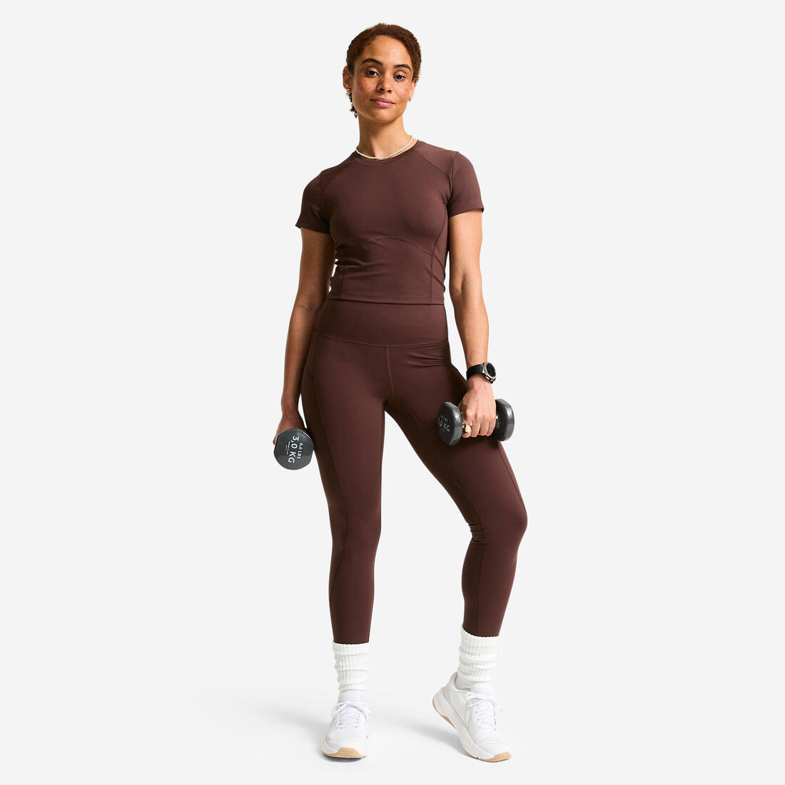 T-shirt de sport manches courtes femme, Shape foncé