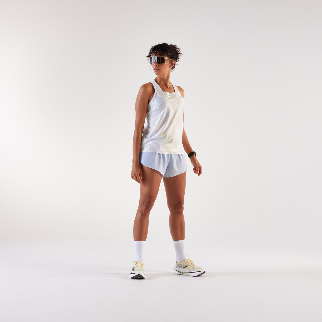 Short running & trail léger femme - kiprun run 900 light violet foncé