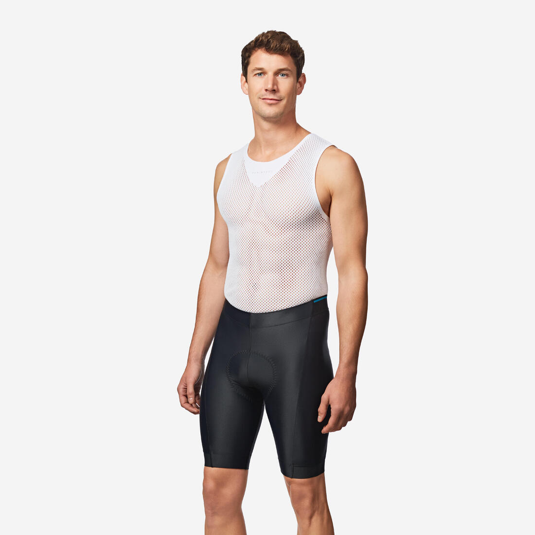 CUISSARD DE VELO SANS BRETELLES HOMME RC100 NOIR