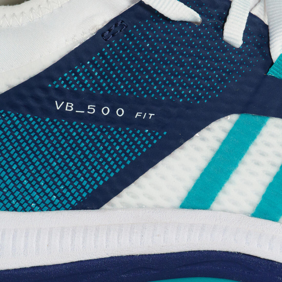 Chaussures de volley-ball FIT pour pratique régulière, blanches et jaunes