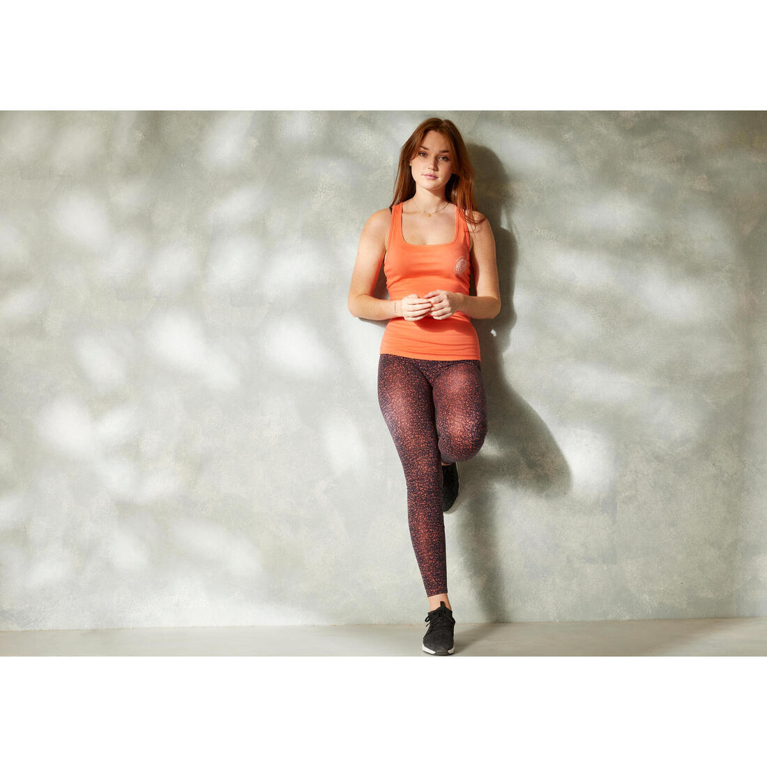 Legging fitness long coton extensible respirant femme - Fit+