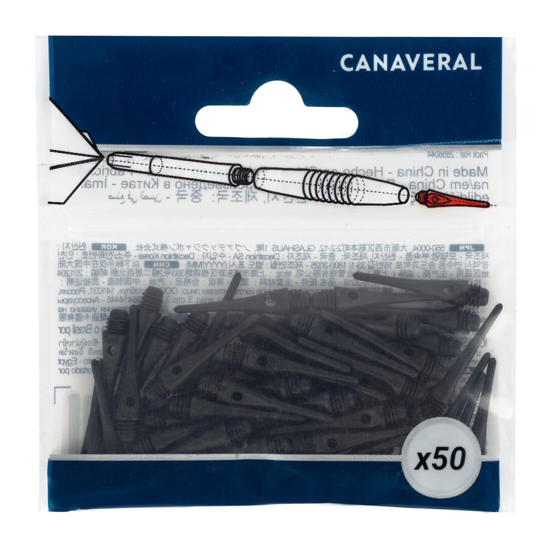 50 pointes de flechettes plastiques (soft tip)