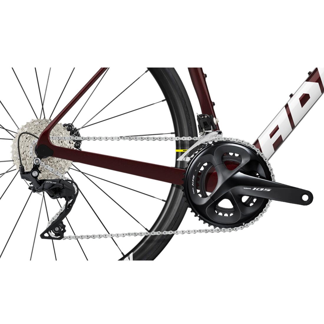 Vélo de route ADRIS endurance shimano 105 11V Rouge Grenat