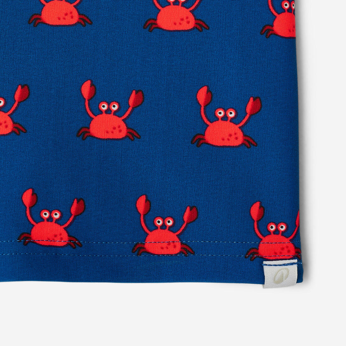 Boxer de bain bébé / enfant bleu imprimé crabes
