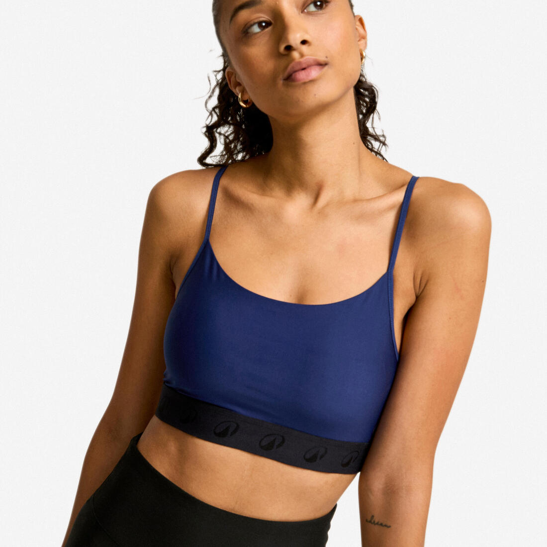 Brassière bretelles fines croisées maintien léger Femme