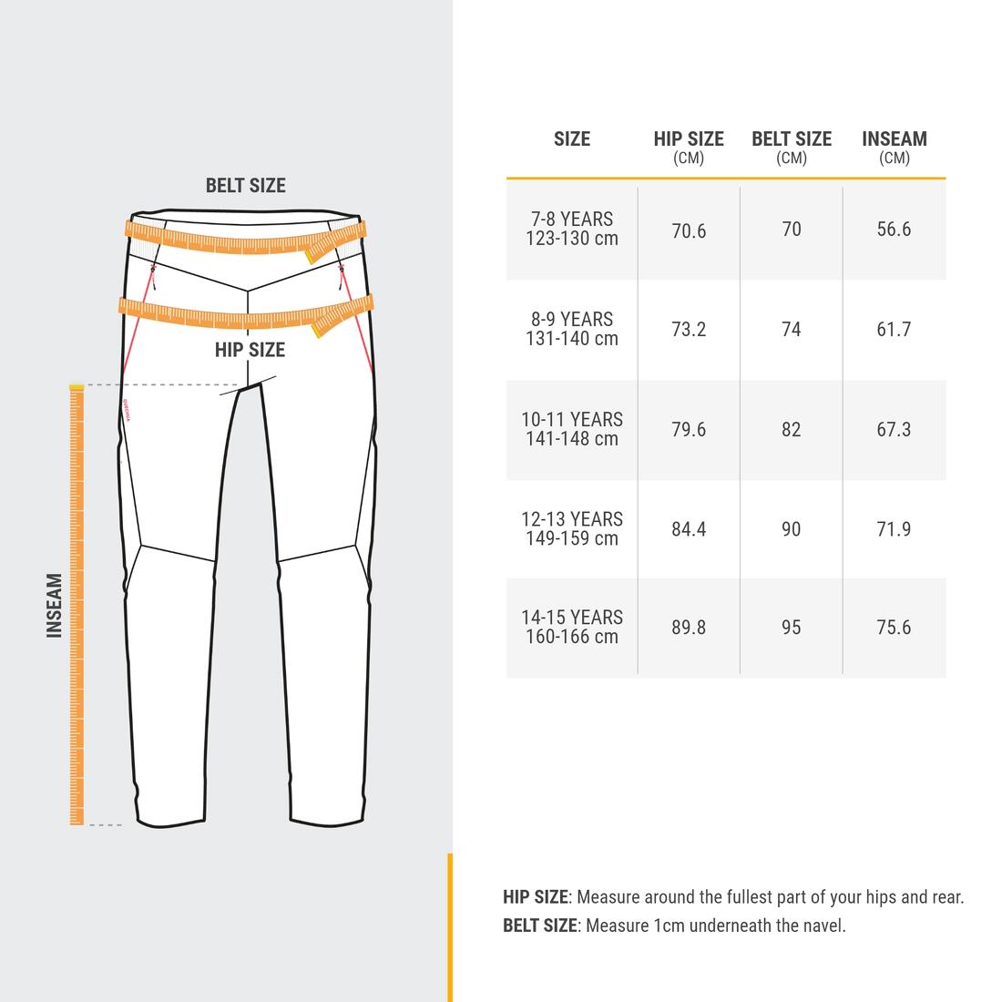 Pantalon de randonnée softshell enfant 7-15 ans, MH500 gris - noir