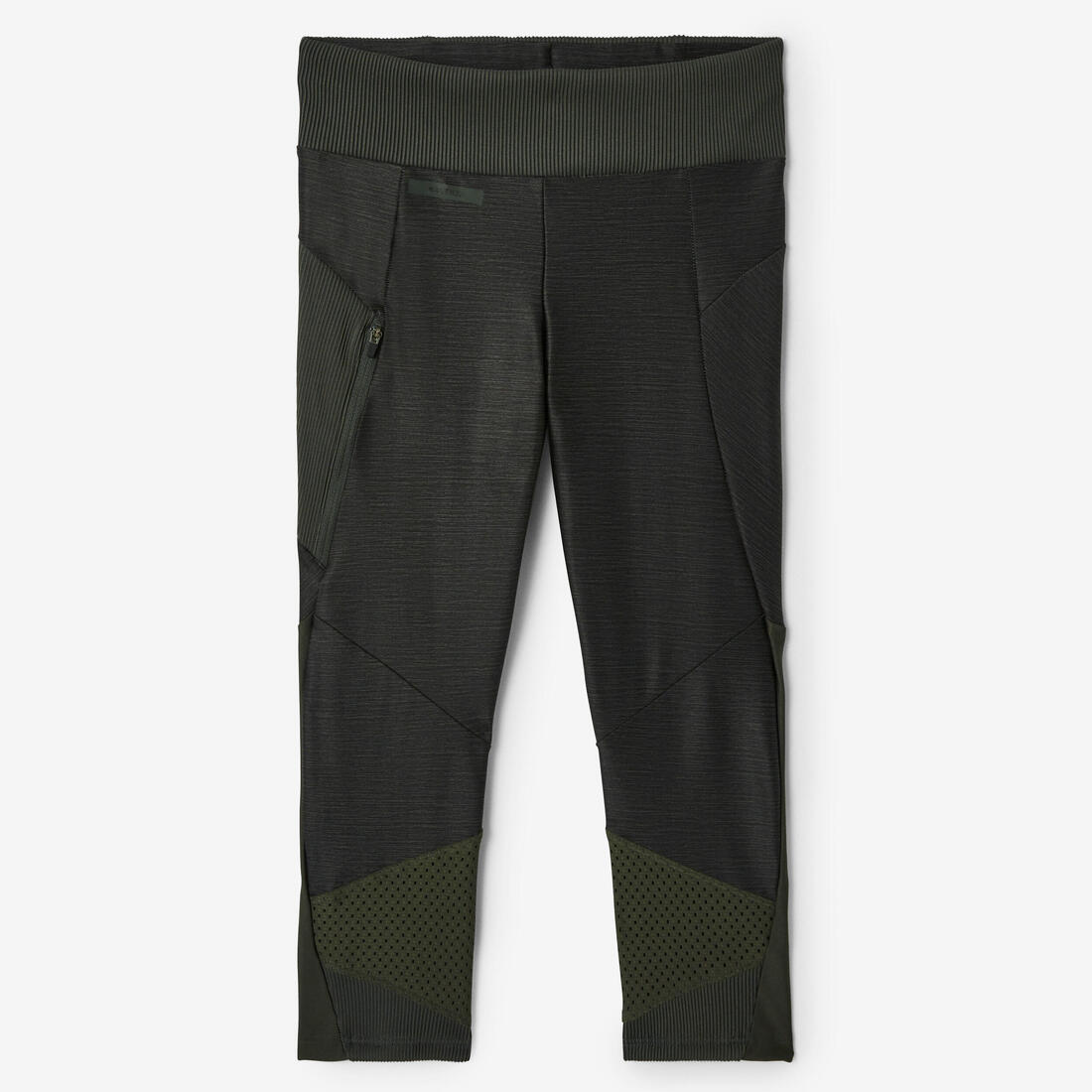Legging court running respirant femme - Dry+ Feel noir