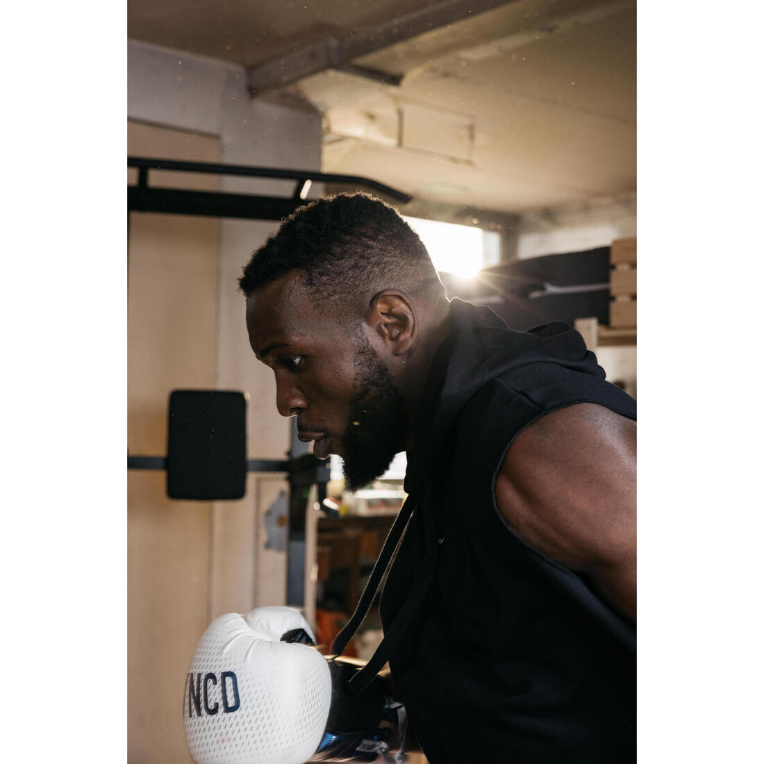 Gants de boxe avec maintien articulaire du poignet, bleu et