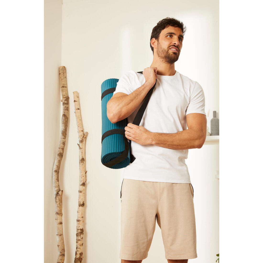 Tapis de sol pilates 10 mm - Confort S bleu