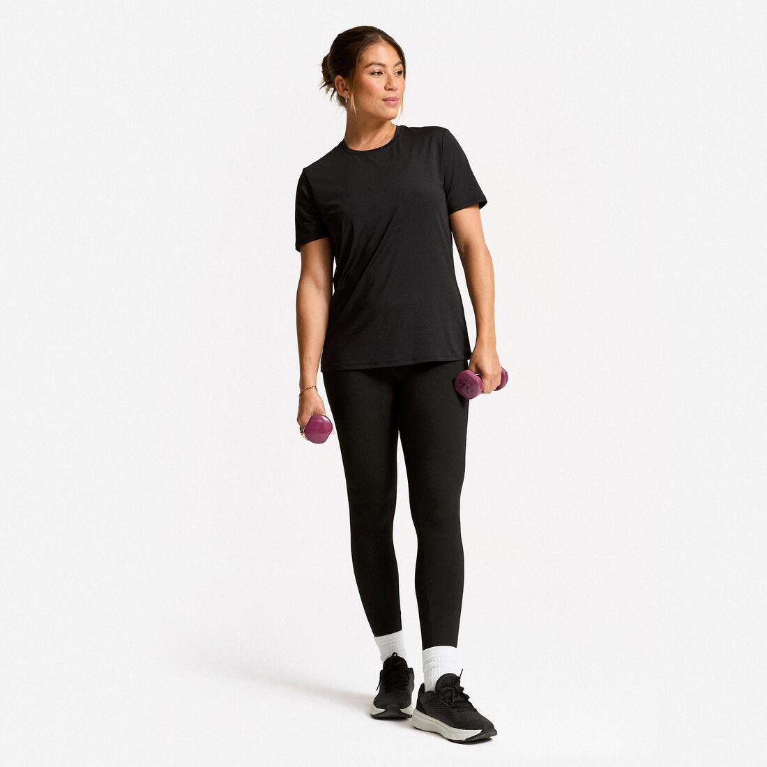Legging de sport classique et respirant femme, noir