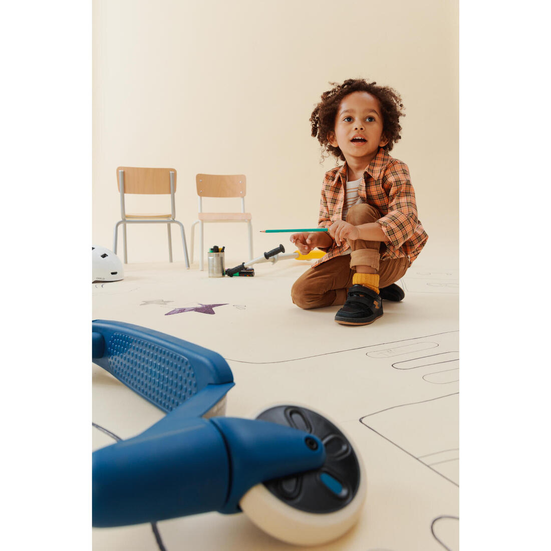 TROTTINETTE ENFANT L500 BLEUE