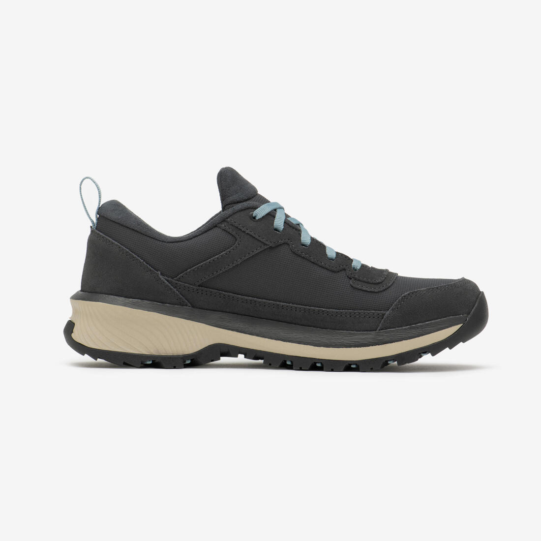 Chaussures de randonnée imperméables femme, NH500 Cuir WP gris