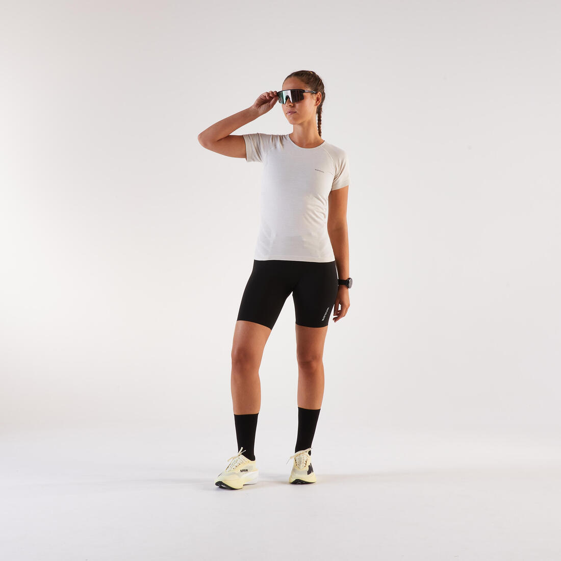 T-shirt running & trail sans couture femme - kiprun run 500 confort slim