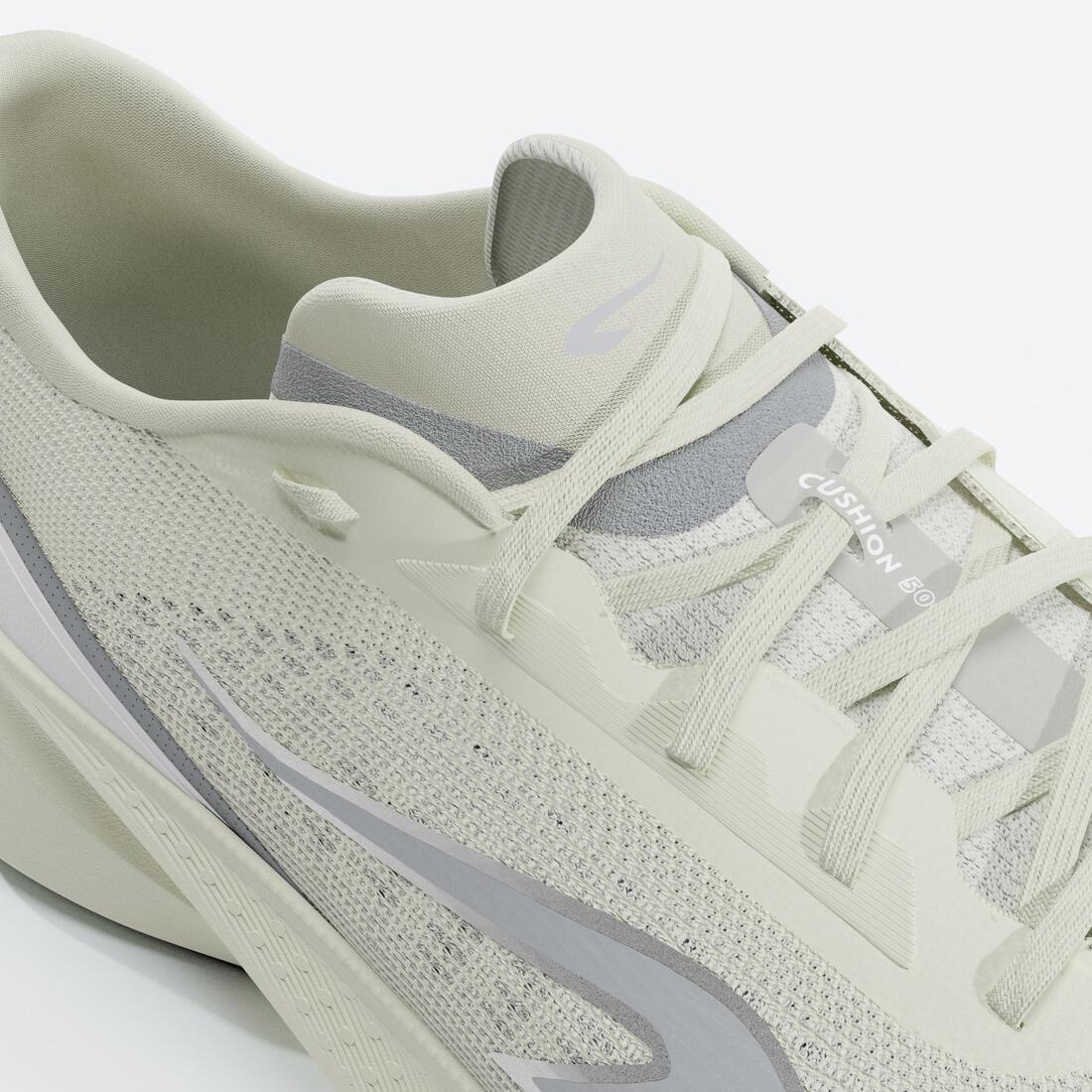 Chaussures de Running Femme, Kiprun Cushion 500 Blanche