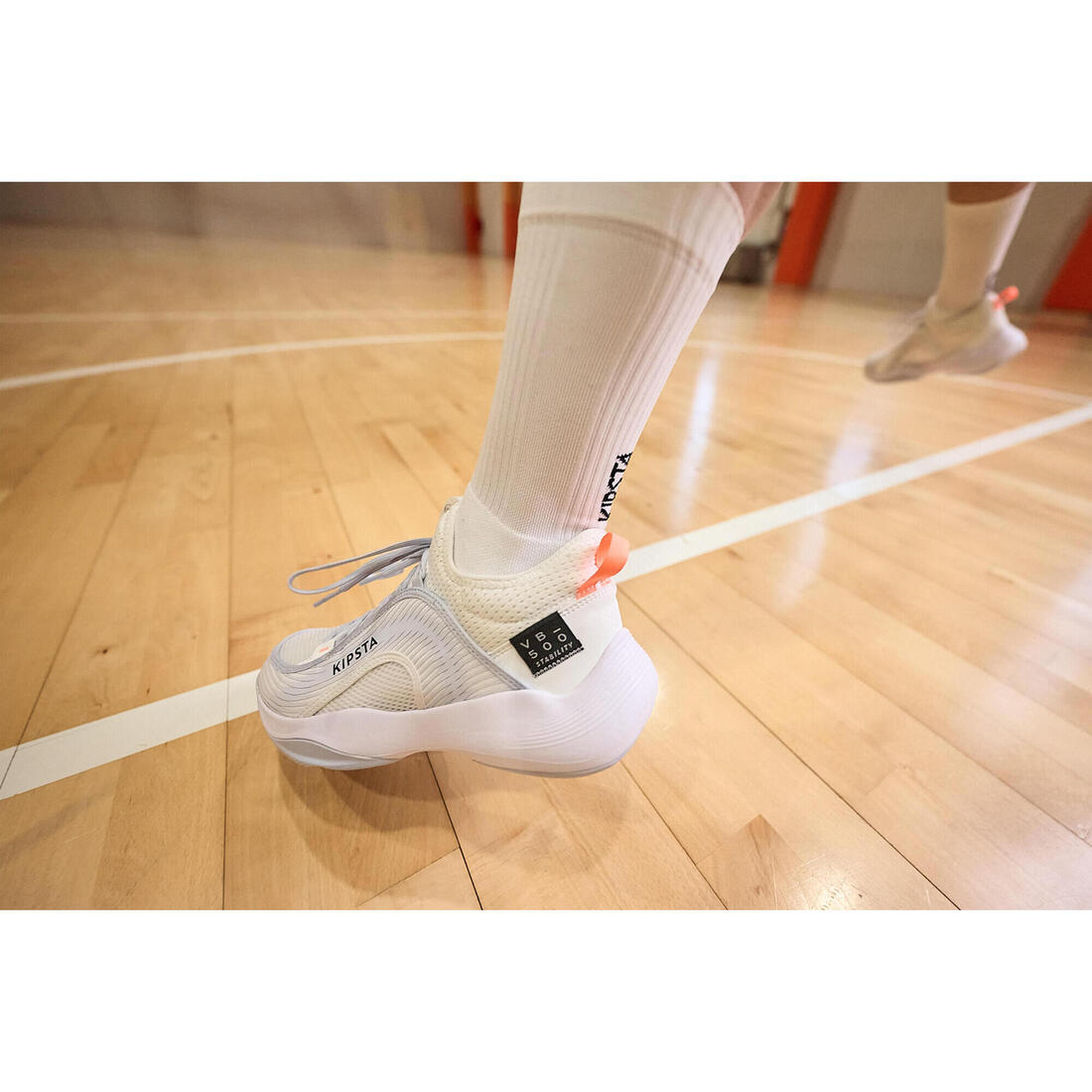 Chaussettes de volley-ball VSK500 Mid blanches