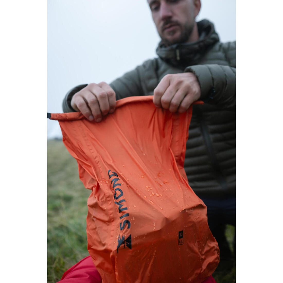 Sac de compression imperméable 13 litres (IPX5), ultra léger , orange