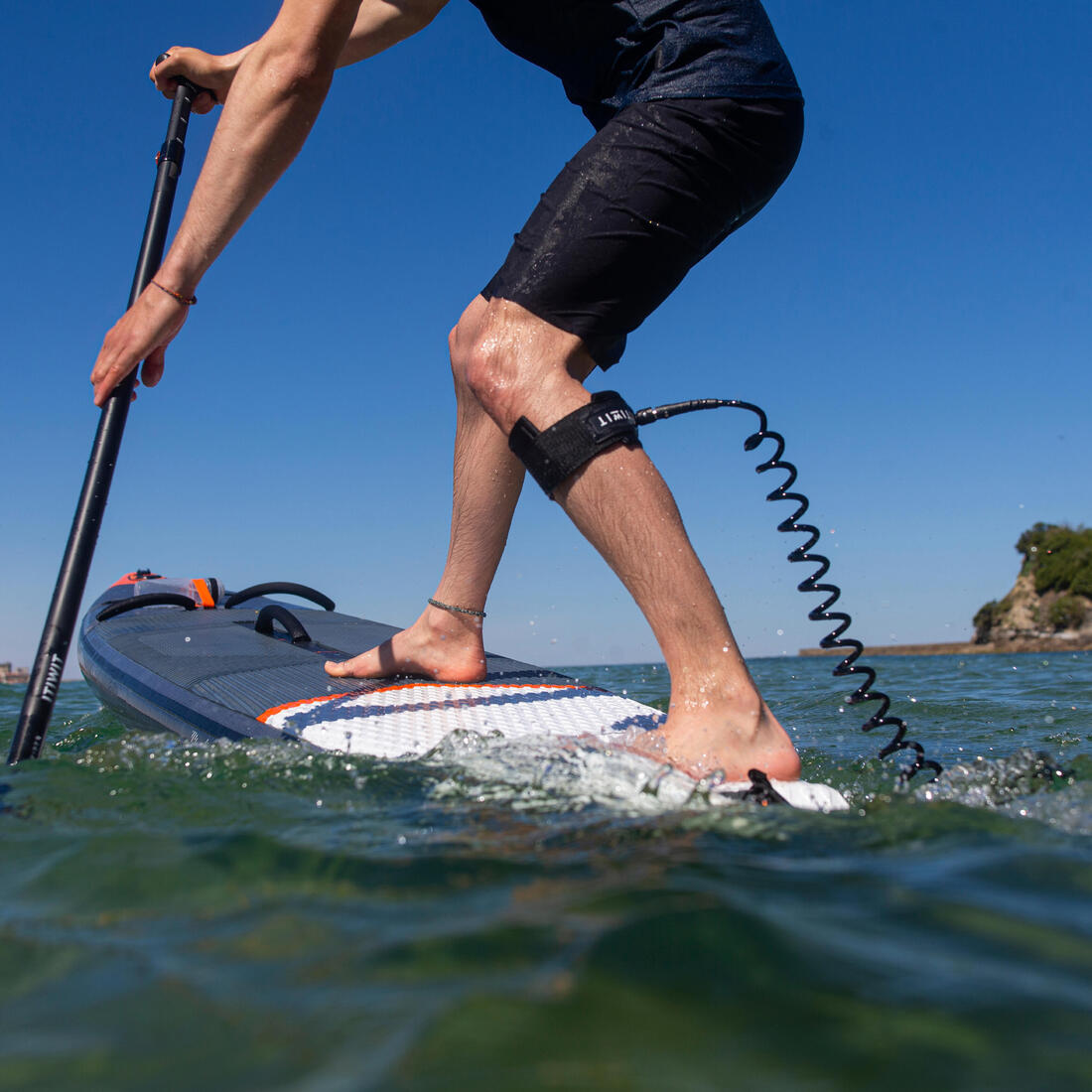 Leash spiral pour stand up paddle de randonnée
