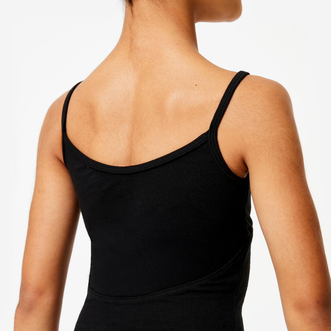 Justaucorps danse classique noir fines bretelles filles