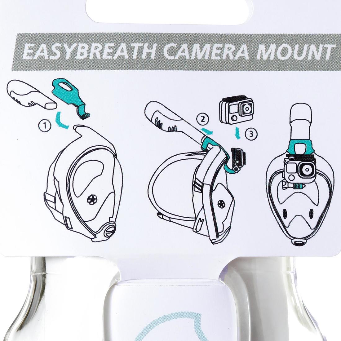 Fixation caméra pour le masque Easybreath première version avec écrou.